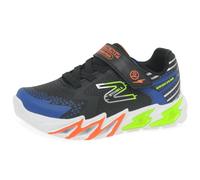 Skechers Flex-glow Bolt, Scarpe sportive Bambini e ragazzi, Black Synthetic Textile Blue Lime Ora, 21 EU