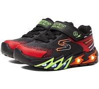 Skechers Flex-glow Bolt, Scarpe sportive Bambini e ragazzi, Black Synthetic Textile Red Orange Ye, 27 EU