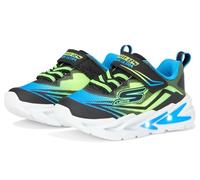 Skechers S Lights: Flex-Glow Ultra Sneaker in Nero/Blu/Lime, Taglia 24