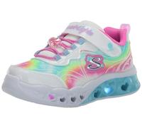 Skechers Flutter Heart Lights-Groovy, Scarpe da Ginnastica, Bianco/Multicolore, 33.5 EU