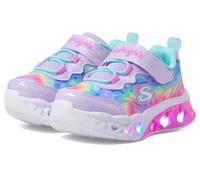 Skechers Scarpe sportive Flutter Heart Lights Groovy Swirl, Lavender Sparkle Mesh, Aqua Trim, 21 EU