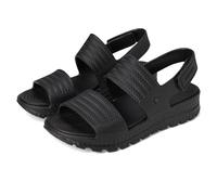 Skechers Foamies Arch Fit Footsteps-Sunny Days Sandalo da donna, Nero/nero, 36 EU