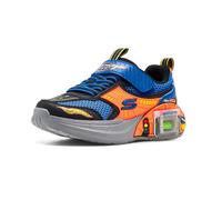 Skechers Garage, Scarpe da Ginnastica da Ragazzo, Nero, Blu e Arancione, Sintetico/Tessile/Y, Taglia 42