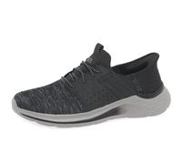Skechers Garner Newick, Senza Lacci Uomo, Nero Tessile Sintetico, 44 EU