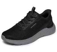 Skechers Garner Sneaker, Black Mesh/Synthetic, 40 EU