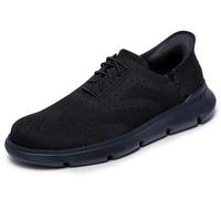 Skechers Garza-Palma Sneaker da Uomo, Nero/Nero, 45,5 EU, Nero, 45.5 EU