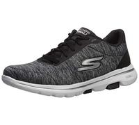 Skechers Girl's Go Walk 5-True Trainers, Nero e Bianco, 39 EU