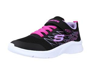Skechers girls Microspec-bold Delight Sneaker, Black, 3 Little Kid US