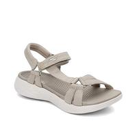 Skechers On-The-GO 600-Brilliancy, Sandalo sportivo da donna, Beige/bianco., 5 Wide