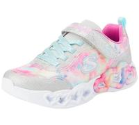 Skechers Girls, Sneaker Unisex - Bambini e Ragazzi, Silver Sparkle Mesh Multi Trim, 32 EU