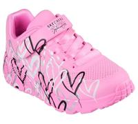 Skechers Girl's Uno Lite Love Levitate Sneaker, Rosa, 3 UK Child