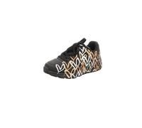 Skechers Girl's Uno Lite Metallic Love Sneaker, Nero Oro, 33 EU