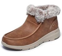 Skechers Glacial Ultra Cozy GetawayStivaletti da donna, Tessile Castagno, 36 EU