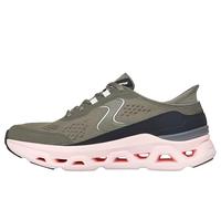 Skechers Glide-Step Altus Slip-On Donna, Verde Oliva Sintetico Mesh Pink Trim, 40 EU