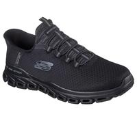 Skechers Glide-Step Noxus 2026 - Scarpe da Ginnastica da Uomo in Pizzo Elasticizzato, Nero Mesh PU, 43 EU