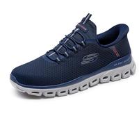 Skechers Glide-Step Noxus Hands Free Slip-in, Scarpe da Ginnastica Uomo, Navy Mesh/Pu, 43 EU