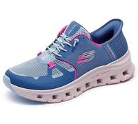 Skechers Glide-Step PRO, Scarpe da Ginnastica Donna, Slate Mesh/Pink Trim, 36 EU
