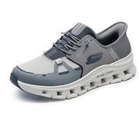 Skechers Glide-Step PRO - Sneaker da Uomo, Senza Lacci, Senza Mani, Grigio/Carbone, 45.5 EU
