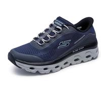 Skechers Glide-Step Sole Hands Free Slip-in, Scarpe da Ginnastica Uomo, Navy Textile/Synthetic/Trim, 48.5 EU