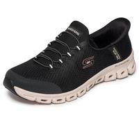 Skechers Glide-Step-Vibey - Sneaker da Donna, Senza Lacci, Mani libere, Bknt=Nero/Naturale, 37 EU