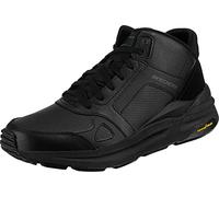 Skechers Global Jogger High Flight, Scarpe Uomo, Black Leather Trim, 42.5 EU