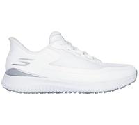 Skechers Go Golf Flite, Scarpe da Ginnastica Donna, Bianco e Argento, 39.5 EU Larga