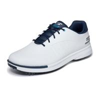 Skechers Go Golf Tempo Uomo Scarpe Golf Senza - Bianco/Blu Navy - UK 11