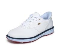 Skechers Go Prestige - Scarpe da Golf da Uomo, Impermeabili, con Lacci, Colore Bianco/Blu Navy/Rosso, Taglia 44