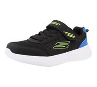 Skechers Go Run 400 V2 Quanta-Stride - Scarpe da Ginnastica da Ragazzo, Colore: Nero/Sintetico/Tessuto/Blu e Lime, Taglia 44