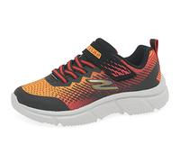 Skechers Go Run 650 Norvo, Sneaker Bambini e ragazzi, Black Red Textile Black Synthetic Red O, 27 EU