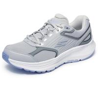 Skechers Go Run Consistent 2.0 Advantage, Scarpe da Ginnastica Donna, Gray Leather/Lavender Trim, 38.5 EU