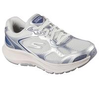 Skechers Go Run Consistent 2.0 Volt, Scarpe da Ginnastica Donna, Silver Leather/Navy Trim, 38 EU