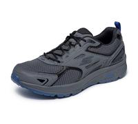 Skechers Go Run Consistent, Scarpe da ginnastica Uomo, Charcoal Leather Synthetic Blue Trim, 44 EU