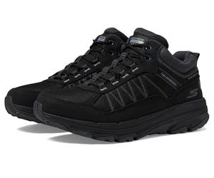 Skechers Go Run Trail Altitude 2.0 Cold Creek Waterproof, Stivali da Escursionismo Donna, Black Leather/Charcoal Trim, 37 EU