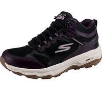 Skechers Go Run Trail Altitude Highly Elevated, Scarponcini da Trekking Donna, Black Leather Purple Trim, 37 EU