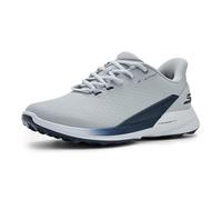 Skechers Go - Scarpa da Golf da Uomo, Impermeabile, con Lacci, con Tacchetti, Grigio/Blu Navy, Taglia 44