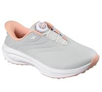 Skechers Go - Scarpe da Golf da Donna, con Chiusura Superiore e quadrante Sintetico, Senza Tacchi, Colore Grigio Chiaro/Rosa, Misura 40