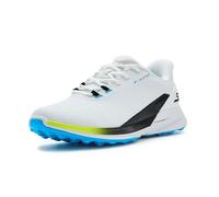 Skechers Go - Scarpe da Golf da Uomo, Impermeabili, Sintetiche, con Lacci, Senza Punte, Bianco/Blu/Giallo, Taglia 40