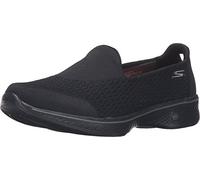 Skechers Go Walk 4 - Pursuit, Sneaker Infilare Donna, Nero, 40.5 EU