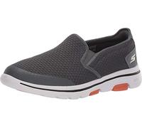 Skechers Go Walk 5 Apprize, Scarpe da Ginnastica da Infilare Uomo, Grigio Charcoal Textile Synthetic White Trim Charcoal, 43.5 EU