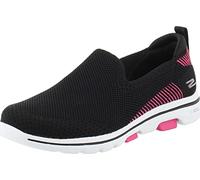 Skechers Go Walk 5 Prized, Scarpe da Passeggio Donna, Black Textile Trim Bkpk, 41 EU