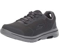 Skechers Go Walk 5 Qualify, Scarpe da Ginnastica Uomo, Grigio Charcoal Textile Synthetic Black Trim Ccbk, 44 EU