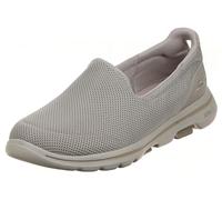Skechers Go Walk 5, Sneaker Infilare Donna, Beige Taupe Textile Trim, 41 EU