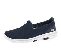 Skechers Go Walk 5, Sneaker Infilare Donna, Blu Navy Textile White Trim, 36 EU
