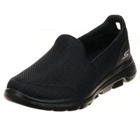 Skechers Go Walk 5, Sneaker Infilare Donna, Nero Black Textile Trim, 35.5 EU