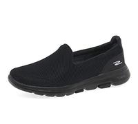 Skechers Go Walk 5, Sneaker Infilare Donna, Nero Black Textile Trim, 38.5 EU