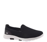 Skechers Go Walk 5, Sneaker Infilare Donna, Nero Black Textile White Trim, 42 EU