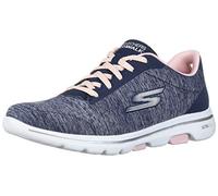 Skechers Go Walk 5 True Sneaker Donna, blu navy/rosa., 38.5 EU