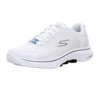Skechers Go Walk 7 Alen, Scarpe da Ginnastica Uomo, White And Gray Textile/Synthetic, 45 EU