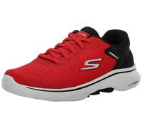 Skechers Go Walk 7 Construct, Sneaker Uomo, Tessuto Sintetico Rosso E Nero, 42 EU